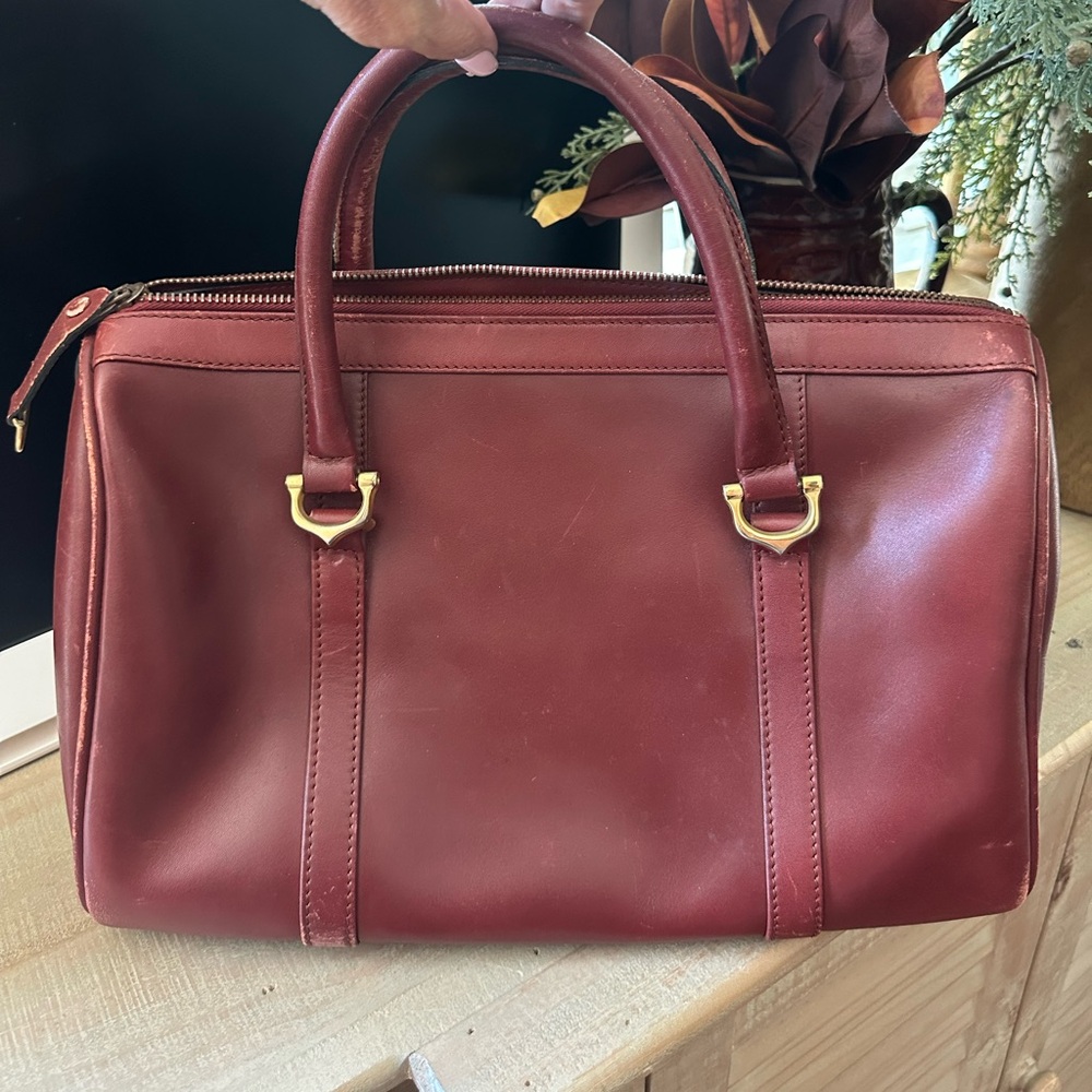 Cartier Boston Bag Bordeaux Leather